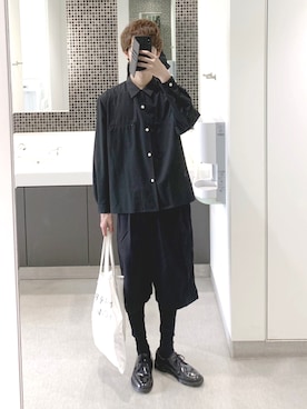 「soe（ソーイ）のアイテム（シャツ/ブラウス）」を使った、ao-iroさん（メンズ・180cm）の夏コーディネート