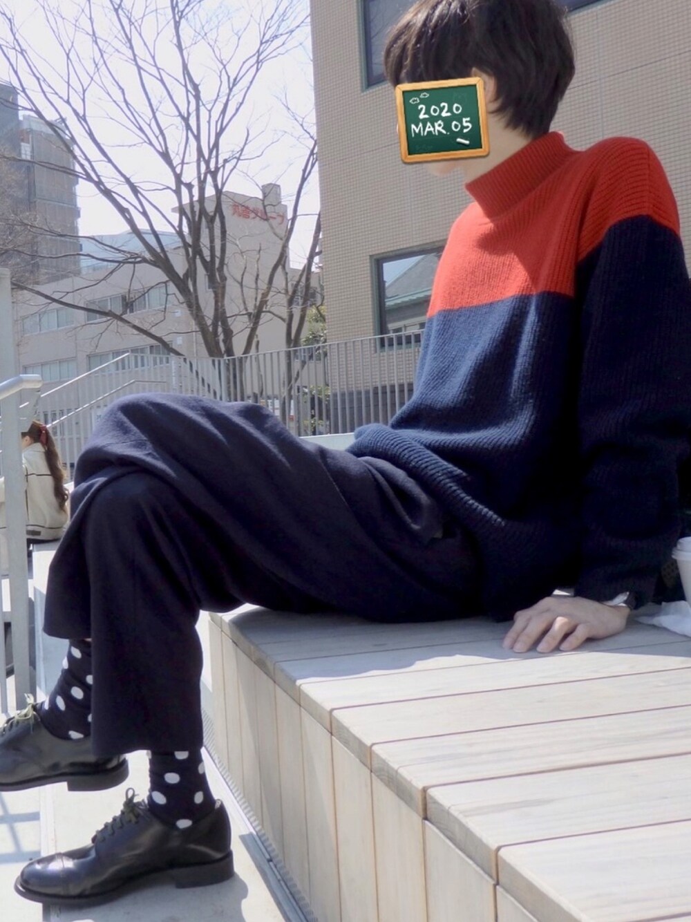 ROBERTO COLLINA Bshop〈別注〉バイカラーハイネックニット ROBERTO COLLINA Bshop〈別注〉バイカラーハイネックニット