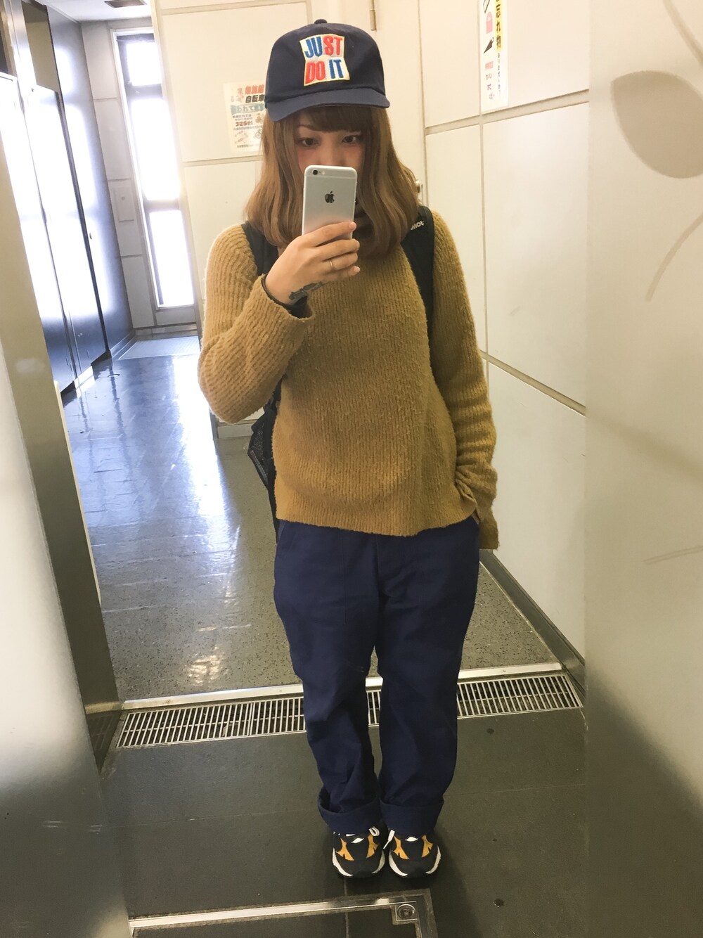 「niko and...のラム起毛ビッグタートル【niko and...】（ニット/セーター、ベージュ系）」を使った、Neekoさん（レディース・145cm）の冬コーディネートの1枚目の写真