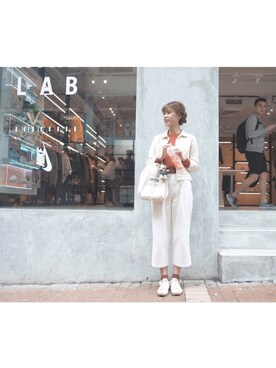 「青文字系」｜「アイテム（ジャケット/アウター）」を使った、monamomooさん（レディース・167cm）の冬コーディネート