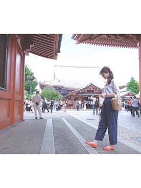 「青文字系」｜monamomooさん（レディース・167cm）の夏コーディネート