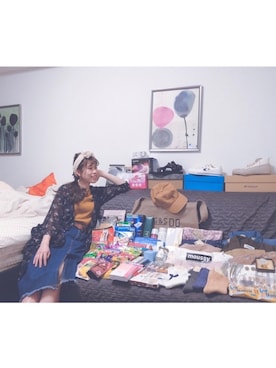 「travel」｜「アイテム（サンダル）」を使った、monamomooさん（レディース・167cm）の秋コーディネート
