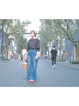 「青文字系」｜monamomooさん（レディース・167cm）の春コーディネート