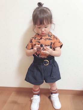 moachi❁⃘*.ﾟさん（キッズ・80cm）の秋コーディネート