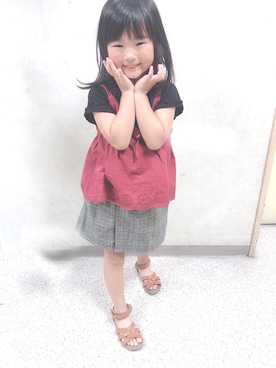 moachi❁⃘*.ﾟさん（キッズ・80cm）の秋コーディネート