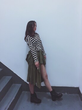 「iT（イット）のアイテム（シューズ）」を使った、牛肉味的胡萝卜さん（レディース・168cm）の秋コーディネート