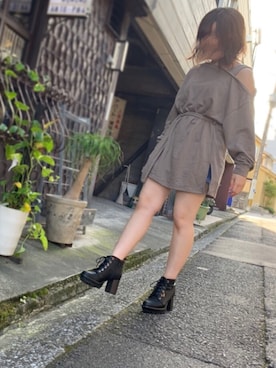 「EGOIST（エゴイスト）のアイテム（スウェット）」を使った、nﾁｬﾝ.さん（レディース・150cm）の秋コーディネート