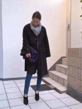 「Furryrate（ファーリーレート）のアイテム（その他アウター）」を使った、itsuka*✧さん（レディース・155cm）の冬コーディネート