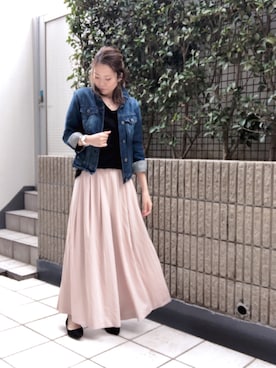 「Daniel Wellington」｜「アイテム（デニムジャケット）」を使った、itsuka*✧さん（レディース・155cm）の春コーディネート