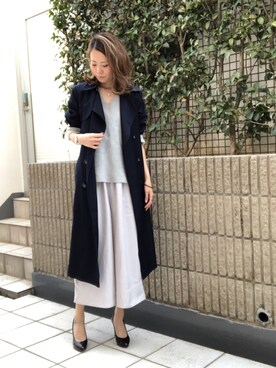 「Daniel Wellington」｜「アイテム（トレンチコート）」を使った、itsuka*✧さん（レディース・155cm）の春コーディネート