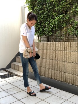 「NIKE」｜「アイテム（ビーチサンダル）」を使った、itsuka*✧さん（レディース・155cm）の夏コーディネート