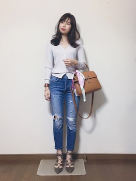 「AMIW（アミウ）のアイテム」を使った、さくらさん（レディース・160cm）の冬コーディネート