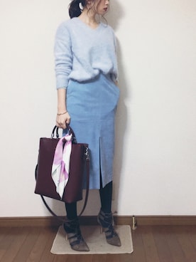 「コンサバ」｜「アイテム（財布/小物）」を使った、さくらさん（レディース・160cm）の冬コーディネート