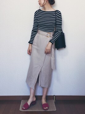 「MuseR（ミュザー）のアイテム」を使った、さくらさん（レディース・163cm）の春コーディネート