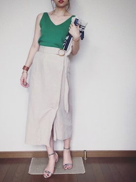「AMIW（アミウ）のアイテム」を使った、さくらさん（レディース・163cm）の夏コーディネート