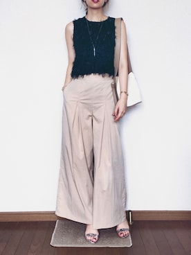 「GOUT COMMUN（グーコミューン）のアイテム（ショルダーバッグ）」を使った、さくらさん（レディース・163cm）の夏コーディネート