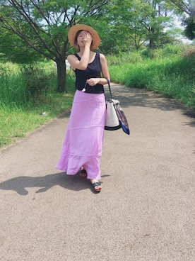 「ICB（アイシービー）のアイテム」を使った、さくらさん（レディース・163cm）の夏コーディネート