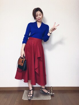 「ICB（アイシービー）のアイテム」を使った、さくらさん（レディース・163cm）の秋コーディネート