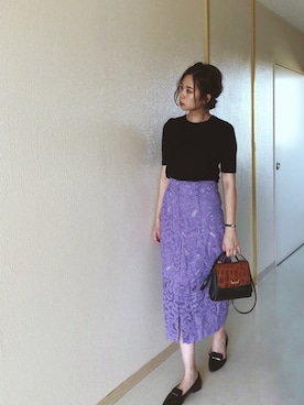 「inter-chaussures（インターショシュール）のアイテム」を使った、さくらさん（レディース・163cm）の秋コーディネート