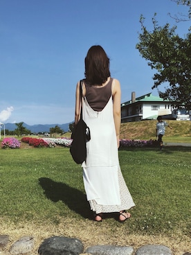 「theory（セオリー）のアイテム」を使った、さくらさん（レディース・163cm）の夏コーディネート