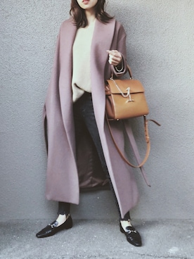 「LUANA（ルアナ）のアイテム（バッグ）」を使った、さくらさん（レディース・163cm）の冬コーディネート