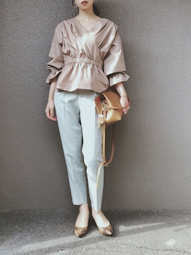 「IENA（イエナ）の《追加》GIANNI NOTARO ワンハンドルBAG◆（ショルダーバッグ）」を使った、さくらさん（レディース・163cm）の冬コーディネート