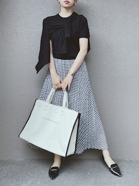 「inter-chaussures（インターショシュール）のアイテム」を使った、さくらさん（レディース・163cm）の春コーディネート