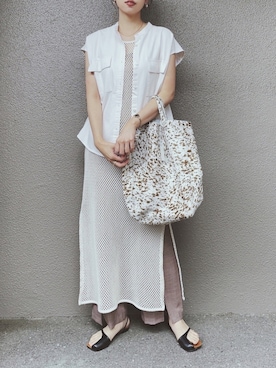 「BONVO（ボンボ）のアイテム」を使った、さくらさん（レディース・163cm）の夏コーディネート