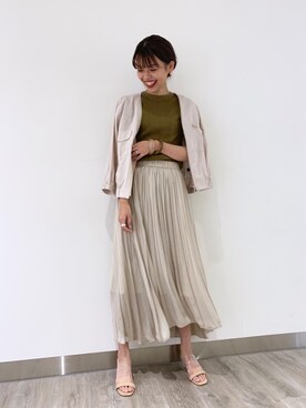 「アパートバイローリーズ」｜「アイテム（ブルゾン）」を使った、ａｉｋａさん（レディース・168cm）の春コーディネート