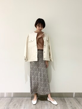 「アパートバイローリーズ」｜「アイテム（デニムジャケット）」を使った、ａｉｋａさん（レディース・168cm）の冬コーディネート