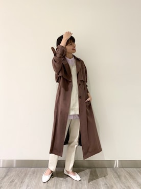 「アパートバイローリーズ」｜「アイテム（トレンチコート）」を使った、ａｉｋａさん（レディース・168cm）の春コーディネート