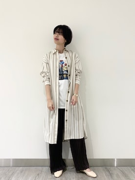 「A part by（アパートバイ）のアイテム（シャツワンピース）」を使った、ａｉｋａさん（レディース・168cm）の春コーディネート