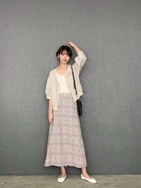 「アパートバイローリーズ」｜「アイテム（ブルゾン）」を使った、ａｉｋａさん（レディース・168cm）の春コーディネート