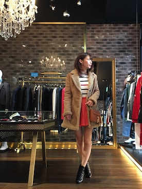 「アイテム（ブーティ）」を使った、ENDさん（レディース・164cm）の冬コーディネート