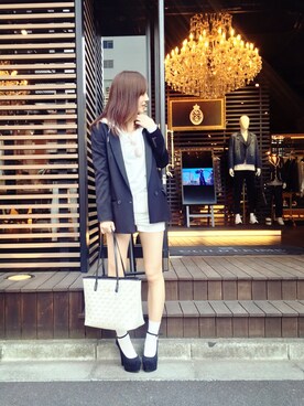 「GUILD PRIME（ギルドプライム）のアイテム（バッグ）」を使った、ENDさん（レディース・164cm）の春コーディネート