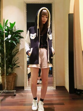 「GUILD PRIME（ギルドプライム）のアイテム（パンツ）」を使った、ENDさん（レディース・164cm）の秋コーディネート