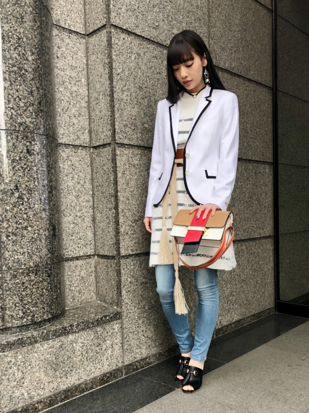 LOVELESS（ラブレス）の「【LOVELESS】麻調ホワイトパイピング 
