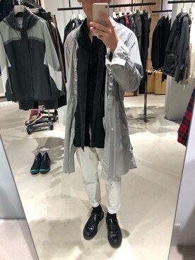「UNDERCOVER（アンダーカバー）のアイテム（ピーコート）」を使った、CKmさん（メンズ・165cm）の冬コーディネート