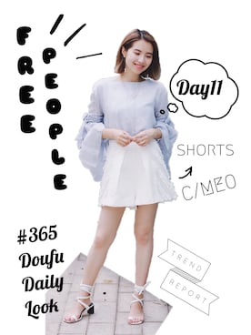 「C/MEO COLLECTIVE（カメオコレクティブ）のアイテム」を使った、豆腐525さん（レディース・163cm）の夏コーディネート