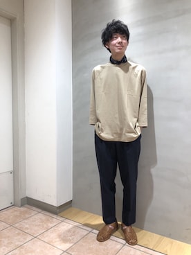 「cellar door」｜「アイテム（サンダル）」を使った、SHUNTAさん（メンズ・175cm）の春コーディネート