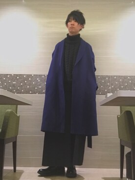 「LAD MUSICIAN（ラッドミュージシャン）のアイテム（その他アウター）」を使った、ゆんゆんさん（メンズ・176cm）の冬コーディネート