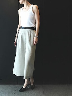 「ガウチョパンツ」｜nano・universe lady's STAFFさん（レディース・167cm）の夏コーディネート