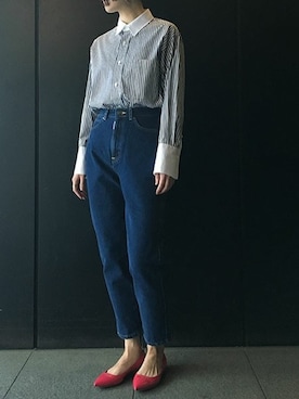 「SOMETHING（サムシング）のアイテム」を使った、nano・universe lady's STAFFさん（レディース・166cm）の冬コーディネート