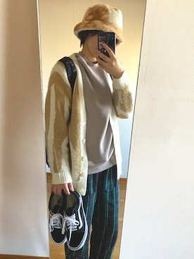 「ジーユーコーデ」｜「アイテム（帽子）」を使った、ぴょりさん（レディース・165cm）の秋コーディネート