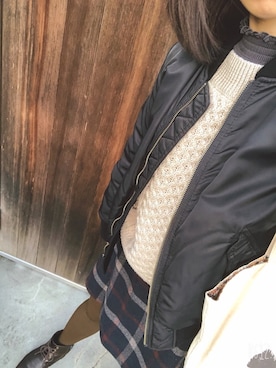 「茶色タイツ」｜Nomaさん（レディース・161cm）の秋コーディネート