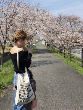 「ハイウエストストレートジーンズ」｜junさん（レディース・160cm）の春コーディネート