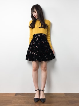 田中彩央里さん（レディース・158cm）の冬コーディネート