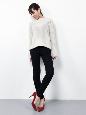 田中彩央里さん（レディース・158cm）の冬コーディネート