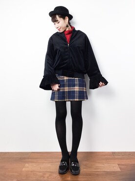 田中彩央里さん（レディース・158cm）の冬コーディネート