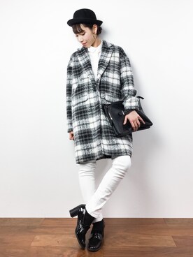 田中彩央里さん（レディース・158cm）の冬コーディネート